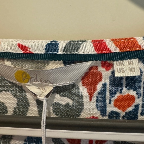 NWT Women’s Boden V Neck Linen Top Size 10 - Picture 3 of 6